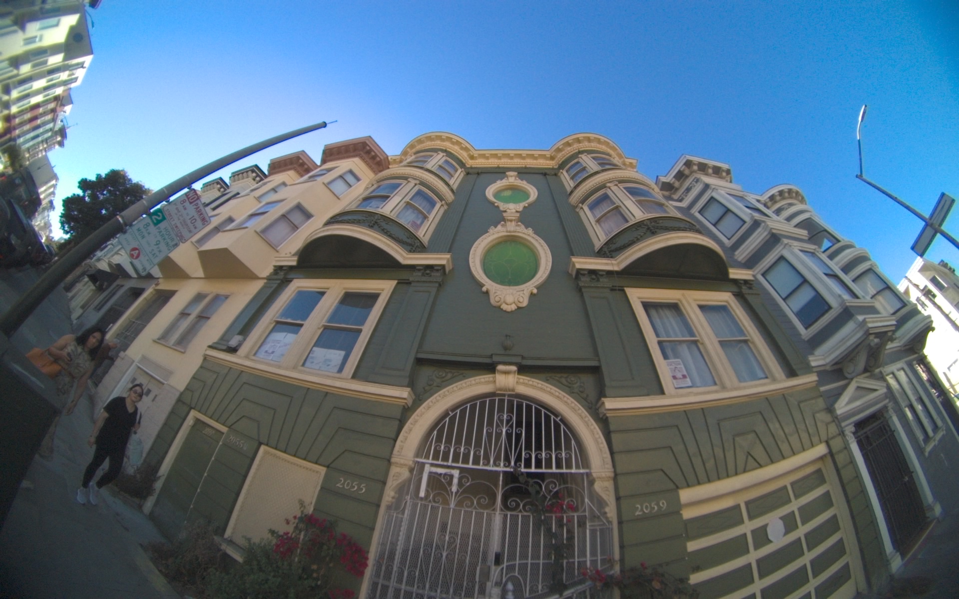 Green Victorian building